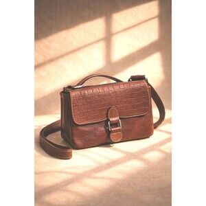 Vintage Jack Georges Leather Crossbody Bag  Boho Minimalist Classic Organizer